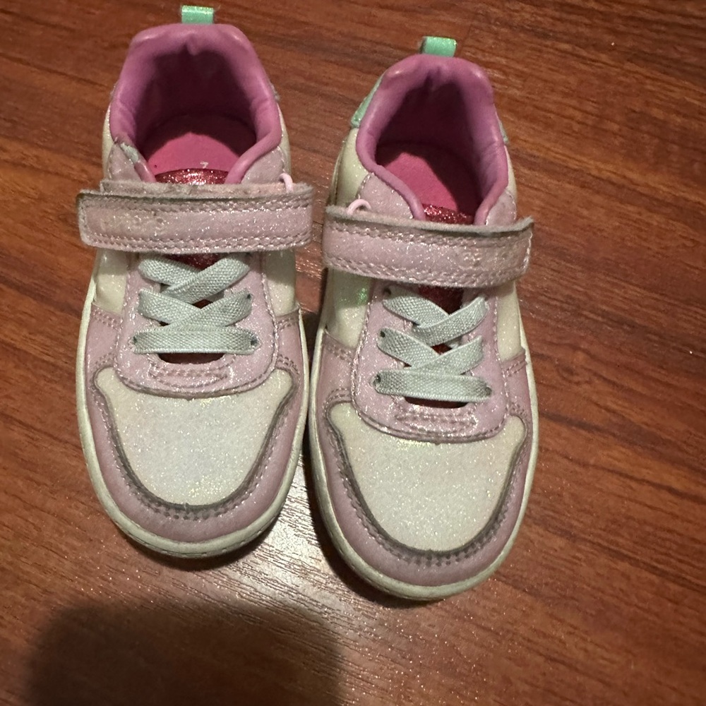 Kids Pink and White Sneakers